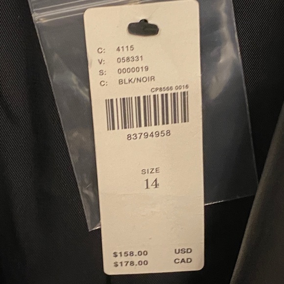 NWT Maeve Eyelet Sleeve Faux Black Leather Jacket Sz 14 MSRP $158 - Picture 4 of 8